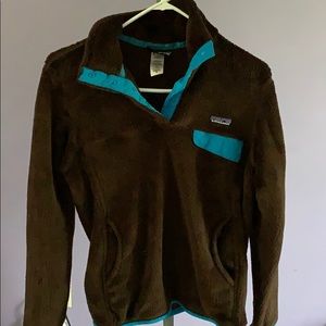 Brown Patagonia Snap Button Sweater